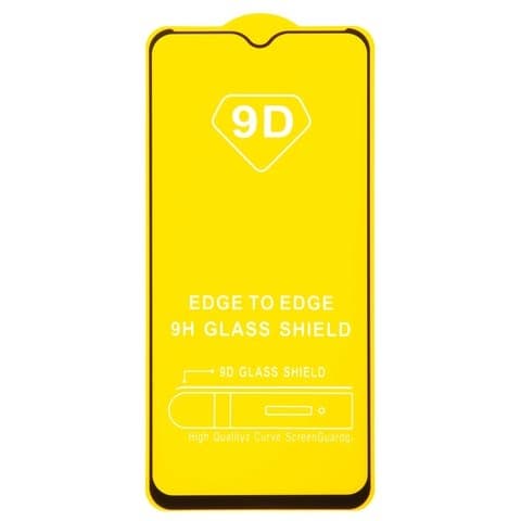 Захисне скло Realme 5i, 6i, RMX2040, iNobi, Full Glue, клей на усій поверхні, чорне, сумісне з чохлом | Закаленное защитное стекло