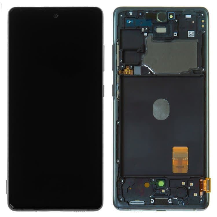 Дисплей Samsung SM-G780 Galaxy S20 FE, синій | з тачскріном | в передній панелі | Original (Сервис-Центр), AMOLED, GH82-24220A, GH82-24219A | дисплейный модуль, экран