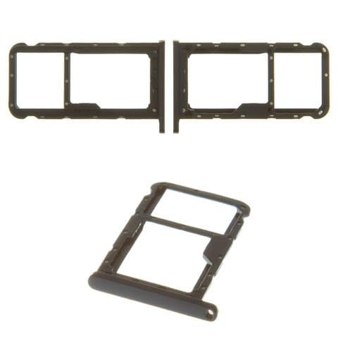 Тримач (лоток) SIM-карты Huawei P20 Lite, чорний, Original (PRC) | держатель СИМ-карты