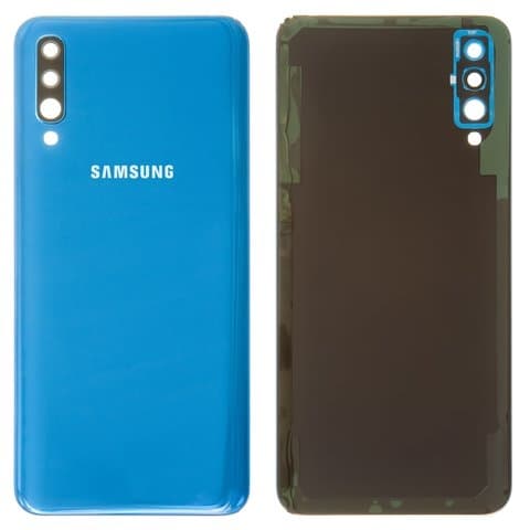 Задня кришка Samsung SM-A505 Galaxy A50, синя, із склом камери, Original (PRC) | корпус, задняя панель аккумулятора, АКБ, батареи