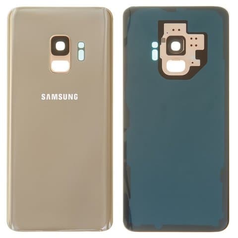 Задня кришка Samsung SM-G960 Galaxy S9, золотиста, Sunrise Gold, із склом камери, Original (PRC) | корпус, задняя панель аккумулятора, АКБ, батареи
