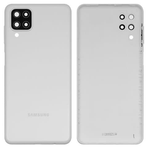 Задня кришка Samsung SM-A125 Galaxy A12, біла, із склом камери, Original (PRC) | корпус, задняя панель аккумулятора, АКБ, батареи