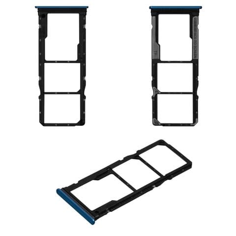 Тримач (лоток) SIM-карты Xiaomi Redmi 9, M2004J19AG, M2004J19C, M2004J19G, зеленый, Ocean Green, Original (PRC) | держатель СИМ-карты