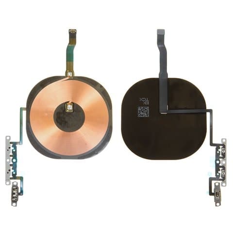 Шлейф Apple iPhone 11 Pro, кнопки включения, кнопок звука (регуляции громкости), боковых клавиш, с модулем беспроводной зарядки, Original (PRC)