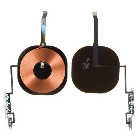 Шлейф Apple iPhone 11 Pro Max, кнопки включения, кнопок звука (регуляции громкости), боковых клавиш, с модулем беспроводной зарядки, Original (PRC)