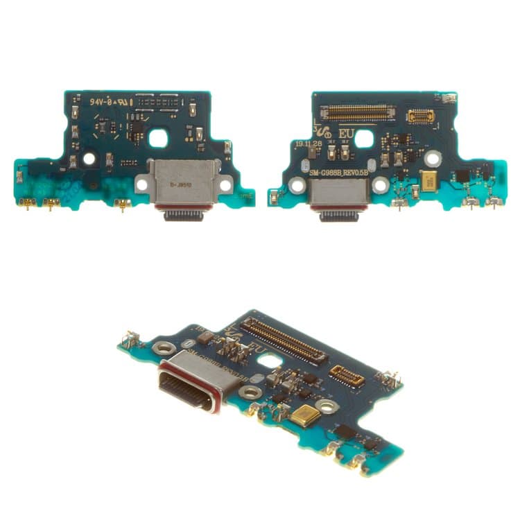 Плата зарядки Samsung SM-G988 Galaxy S20 Ultra, шлейф коннектора зарядки, High Copy