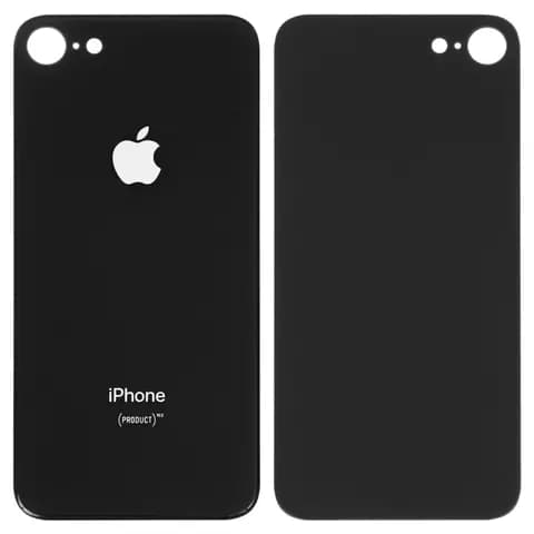 Задня кришка Apple iPhone 8, чорна, Space Gray, не потрібно знімати скло камери, big hole, Original (PRC) | корпус, крышка аккумулятора, АКБ, батареи