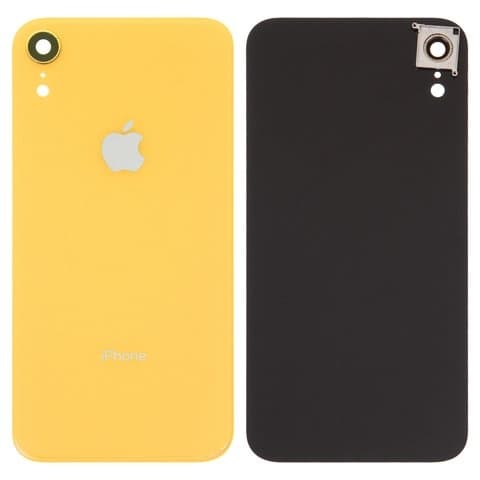 Задня кришка Apple iPhone XR, жовта, із склом камери, Original (PRC) | корпус, крышка аккумулятора, АКБ, батареи