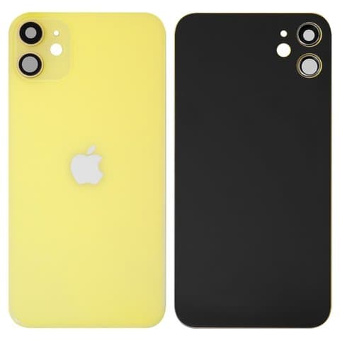 Задня кришка Apple iPhone 11, жовта, із склом камери, Original (PRC) | корпус, крышка аккумулятора, АКБ, батареи