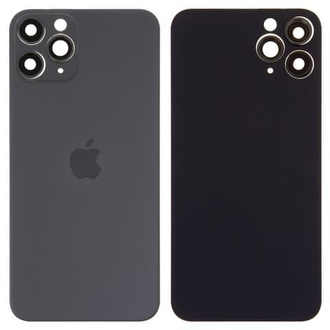 Задня кришка Apple iPhone 11 Pro, сіра, Matte Space Gray, із склом камери, Original (PRC) | корпус, крышка аккумулятора, АКБ, батареи