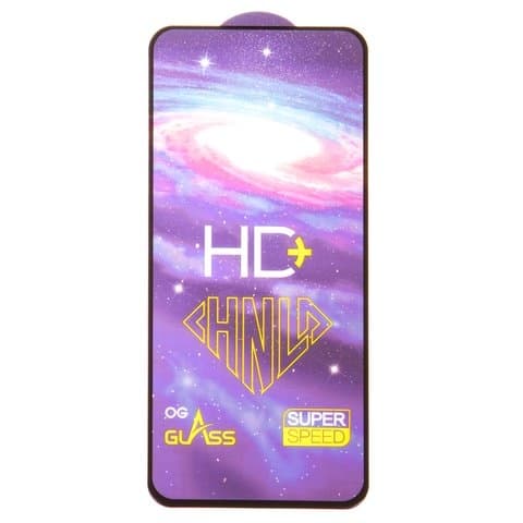 Захисне скло Samsung SM-A515 Galaxy A51, SM-A525 Galaxy A52, SM-A536 Galaxy A53 5G, сумісне з чохлом, чорне, iNobi, Full Glue, клей на усій поверхні, сумісне з чохлом | Закаленное защитное стекло