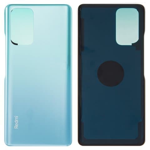 Задня кришка Xiaomi Redmi Note 10 Pro, M2101K6G, M2101K6R, Redmi Note 10 Pro Max, M2101K6I, блакитна, Glacier Blue, Original (PRC) | корпус, задняя панель аккумулятора, АКБ, батареи