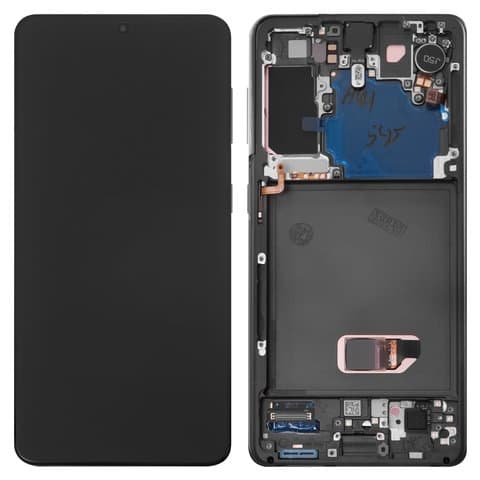 Дисплей Samsung SM-G991 Galaxy S21 5G, сірий, Phantom Gray | з тачскріном | в передній панелі | Original (PRC), AMOLED | дисплейный модуль, экран