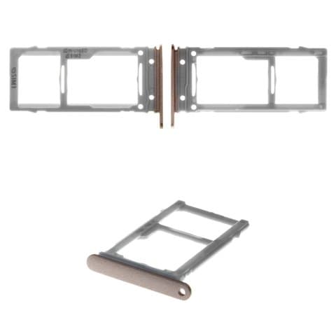 Тримач (лоток) SIM-карты Samsung SM-G960 Galaxy S9, золотистий, с держателем карты памяти (MMC), dual SIM, Original (PRC) | держатель СИМ-карты