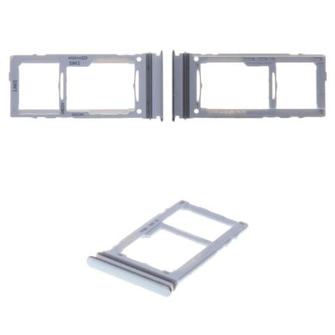 Тримач (лоток) SIM-карты Samsung SM-A525 Galaxy A52, SM-A526 Galaxy A52 5G, SM-A725 Galaxy A72, SM-A726 Galaxy A72 5G, білий, серебристый, Awesome White, Original (PRC) | держатель СИМ-карты