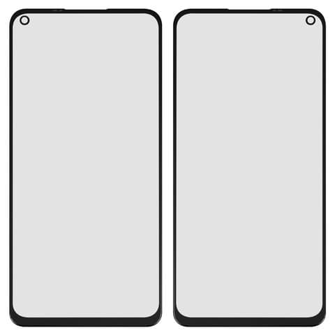 Стекло дисплея Xiaomi Redmi Note 9, Redmi 10X 4G, черное, M2003J15SC, M2003J15SG, M2003J15SS, с OCA-пленкой | стекло тачскрина