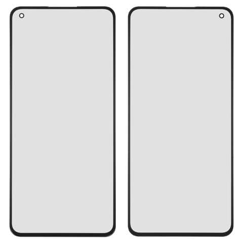 Стекло дисплея Xiaomi Mi 11 Lite, Mi 11 Lite 5G, Mi 11 Lite 5G NE, M2101K9AG, M2101K9AI, M2101K9C, M2101K9G, M2101K9R, 2109119DG, 2107119DC, 2109119DI, черное, с OCA-пленкой | стекло тачскрина