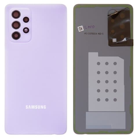 Задня кришка Samsung SM-A525 Galaxy A52, фіолетова, Awesome Light Violet, із склом камери, Original (PRC) | корпус, задняя панель аккумулятора, АКБ, батареи