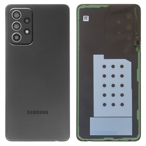 Задня кришка Samsung SM-A525 Galaxy A52, чорна, Awesome Black, із склом камери, Original (PRC) | корпус, задняя панель аккумулятора, АКБ, батареи