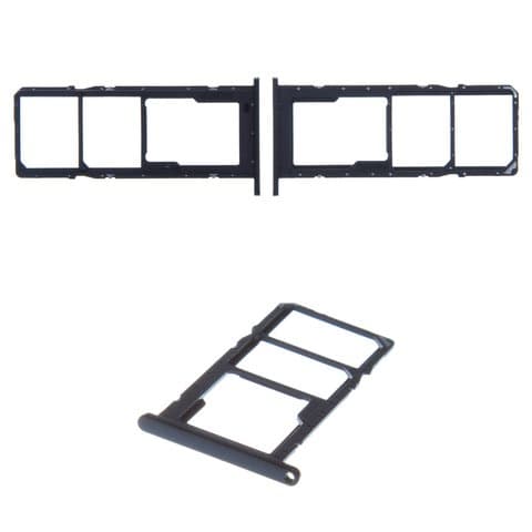 Тримач (лоток) SIM-карты Samsung SM-A025 Galaxy A02s, чорний, Original (PRC) | держатель СИМ-карты