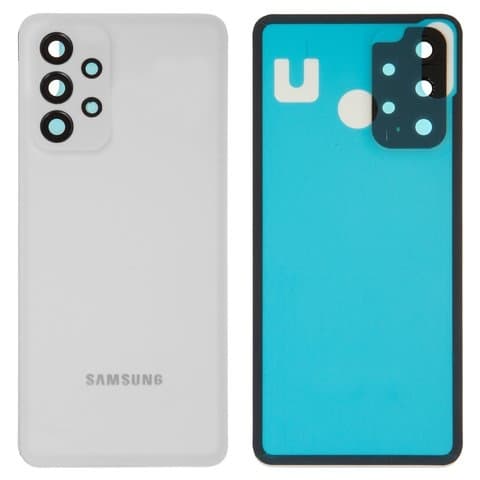 Задня кришка Samsung SM-A326 Galaxy A32 5G, біла, із склом камери, Original (PRC) | корпус, задняя панель аккумулятора, АКБ, батареи