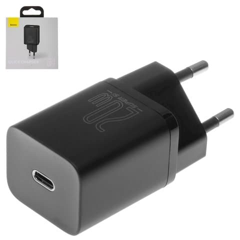 Сетевое зарядное устройство Baseus Super Si, Quick Charge, Type-C, Power Delivery, 1.3 А, 1.6 А, 2.0 А, 3.0 А, черное, 20 Вт, CCSUP-B01