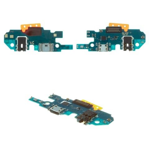 Плата зарядки Samsung SM-A105 Galaxy A10, шлейф коннектора зарядки, коннектора наушников, с микрофоном, High Copy, SUB 0.2
