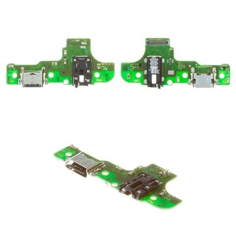 Плата зарядки Samsung SM-A207 Galaxy A20s, шлейф коннектора зарядки, коннектора наушников, с микрофоном, High Copy, M14