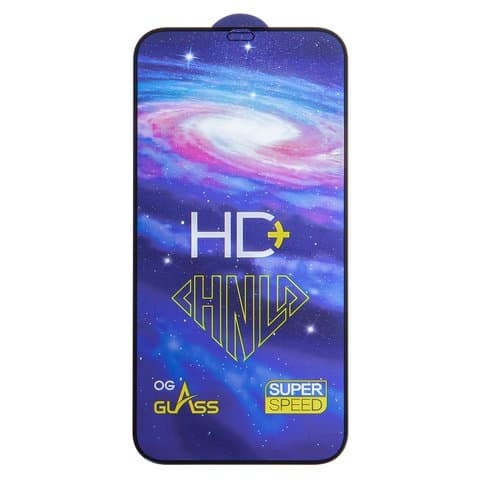 Захисне скло Apple iPhone 12 Pro Max, 0.33 мм, сумісне з чохлом, чорне, iNobi, Full Glue, клей на усій поверхні, HD+ | Закаленное защитное стекло