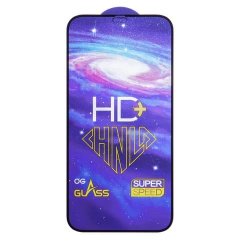 Захисне скло Apple iPhone 12, iPhone 12 Pro, 0.33 мм, сумісне з чохлом, чорне, iNobi, Full Glue, клей на усій поверхні, HD+ | Закаленное защитное стекло