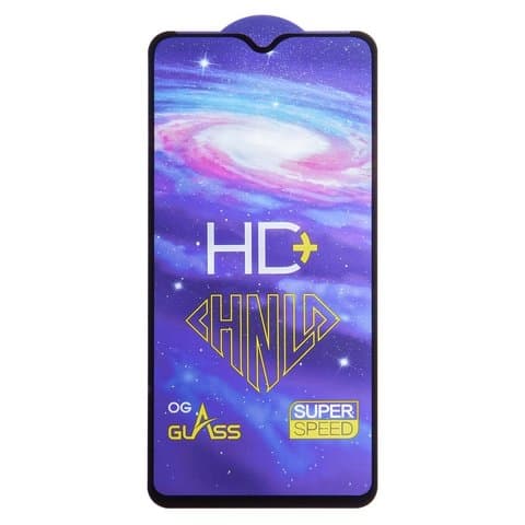 Захисне скло Samsung SM-A105 Galaxy A10, SM-A107 Galaxy A10s, SM-M017 Galaxy M01s, SM-M105 Galaxy M10, 0.33 мм, сумісне з чохлом, чорне, iNobi, Full Glue, клей на усій поверхні, HD+ | Закаленное защитное стекло