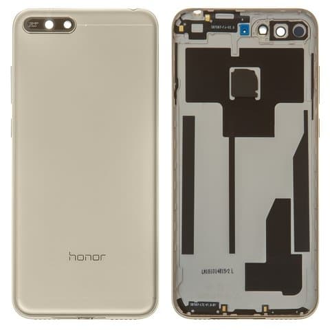 Задня кришка Huawei Y6 (2018), золотиста, с боковыми кнопками, Original (PRC), лого Honor, Original (PRC) | корпус, задняя панель аккумулятора, АКБ, батареи