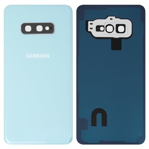 Задня кришка Samsung SM-G970 Galaxy S10e, біла, із склом камери, Original (PRC) | корпус, задняя панель аккумулятора, АКБ, батареи