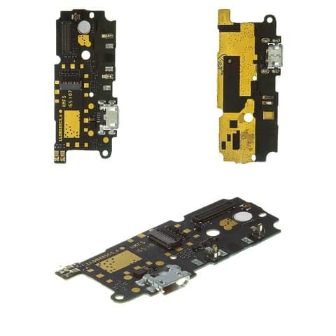 Плата зарядки Xiaomi Redmi Note 4 Global, Redmi Note 4X (Helio X20), шлейф коннектора зарядки, с микрофоном, Original (PRC)