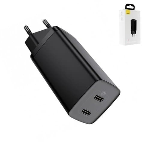 Сетевое зарядное устройство Baseus GaN2 Lite, Quick Charge, 220 В, черное, 65 Вт, CCGAN2L-E01