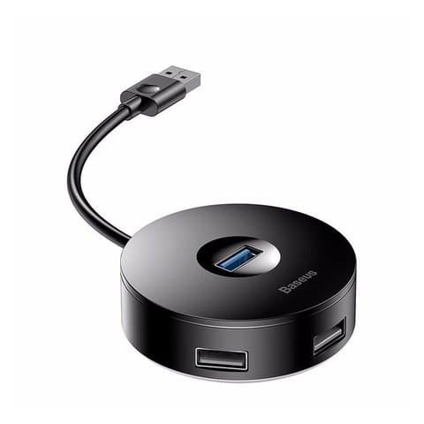 USB-хаб Baseus C30A-03, micro-USB, чорний, 4 порта, #CAHUB-F01