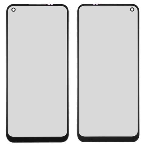 Стекло дисплея Oppo A32, A53, A54, черное | стекло тачскрина