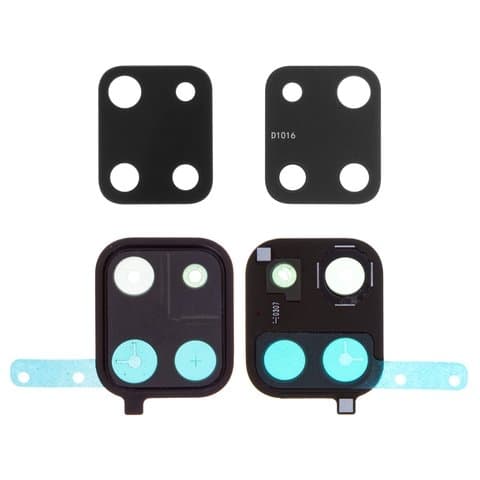 Стекло камеры Samsung SM-N770 Galaxy Note 10 Lite, черное, с рамкой, Original (PRC)