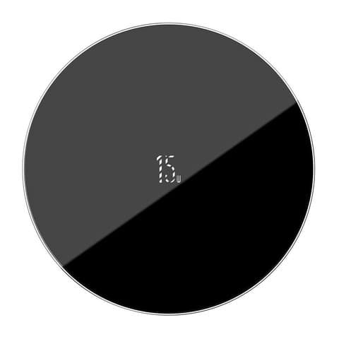 Бездротовий зарядний пристрій Baseus Simple, черное, USB Type-C, 15 Вт, с USB кабелем Type-C, #WXJK-B01 | беспроводное зарядное устройство