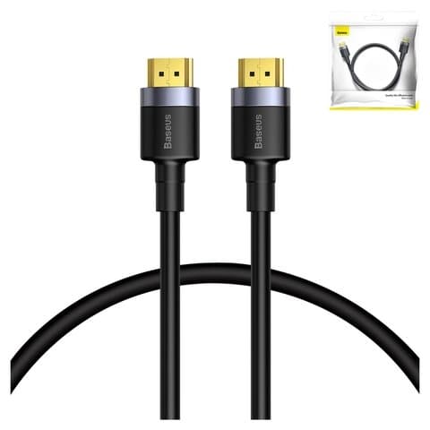 HDMI-Кабель на HDMI Baseus Cafule, 100 см, чорний, #CADKLF-E01