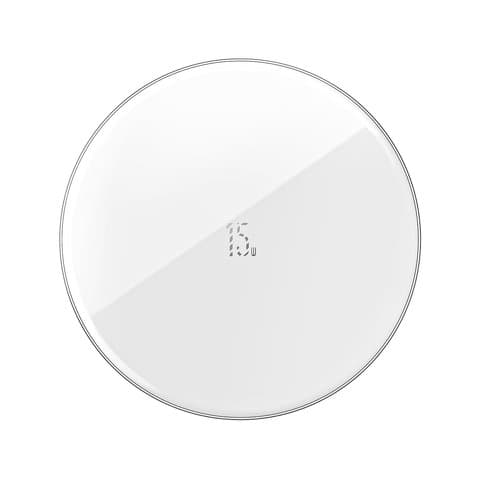 Бездротовий зарядний пристрій Baseus Simple, белое, USB Type-C, 15 Вт, с USB кабелем Type-C, #WXJK-B02 | беспроводное зарядное устройство