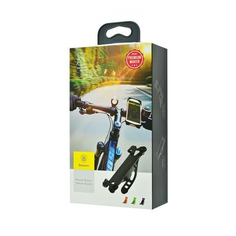 Тримач Baseus Miracle bicycle, чорний, силиконовый, велосипедный, #SUMIR-BY01 | держатель