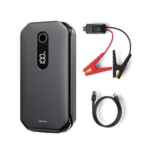 Пусковое устройство Baseus Super Energy Pro, черное, 44 Вт, 12000 mAh, с фонариком, CRJS03-01 | Power Bank