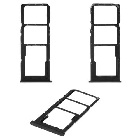 Тримач (лоток) SIM-карты Samsung SM-M127 Galaxy M12, чорний, Original (PRC) | держатель СИМ-карты
