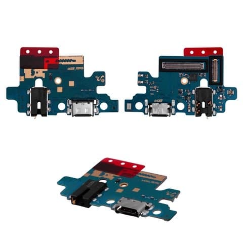 Плата зарядки Samsung SM-A405 Galaxy A40, шлейф коннектора зарядки, коннектора наушников, с микрофоном, High Copy