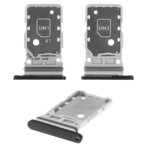 Тримач (лоток) SIM-карты Samsung SM-G998 Galaxy S21 Ultra 5G, чорний, Original (PRC) | держатель СИМ-карты