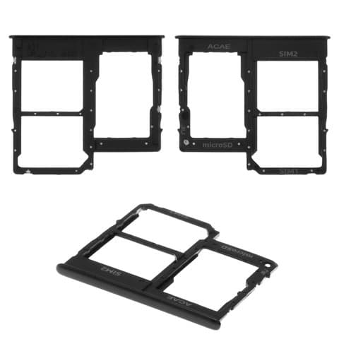 Тримач (лоток) SIM-карты Samsung SM-A315 Galaxy A31, чорний, Original (PRC) | держатель СИМ-карты