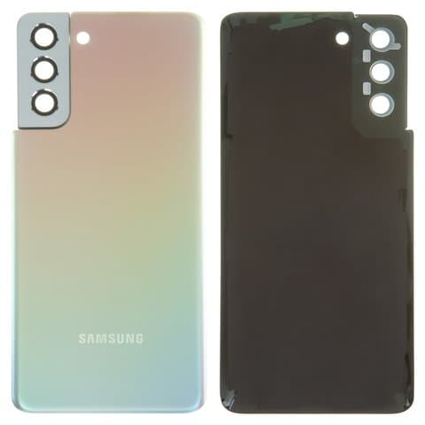 Задня кришка Samsung SM-G996 Galaxy S21 Plus 5G, срібляста, Phantom Silver, із склом камери, Original (PRC) | корпус, задняя панель аккумулятора, АКБ, батареи