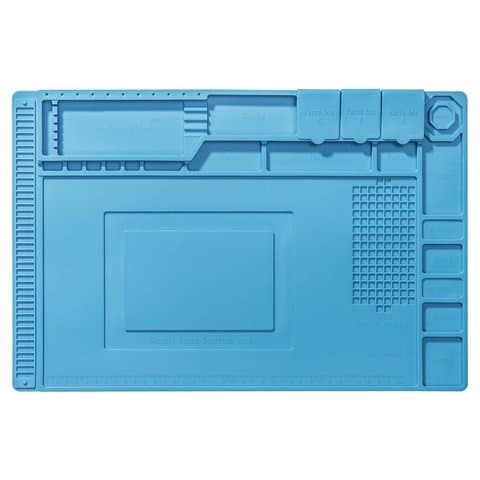 Коврик монтажный (мат силиконовый), термоустойчивый Mechanic V51, ремонта портативной техники и раскладки запчастей, с магнитными ячейками, 450 x 300 мм
