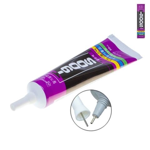 Клей-герметик Zhanlida T900S, для приклеивания тачскрина, дисплея, 50 мл, чорний